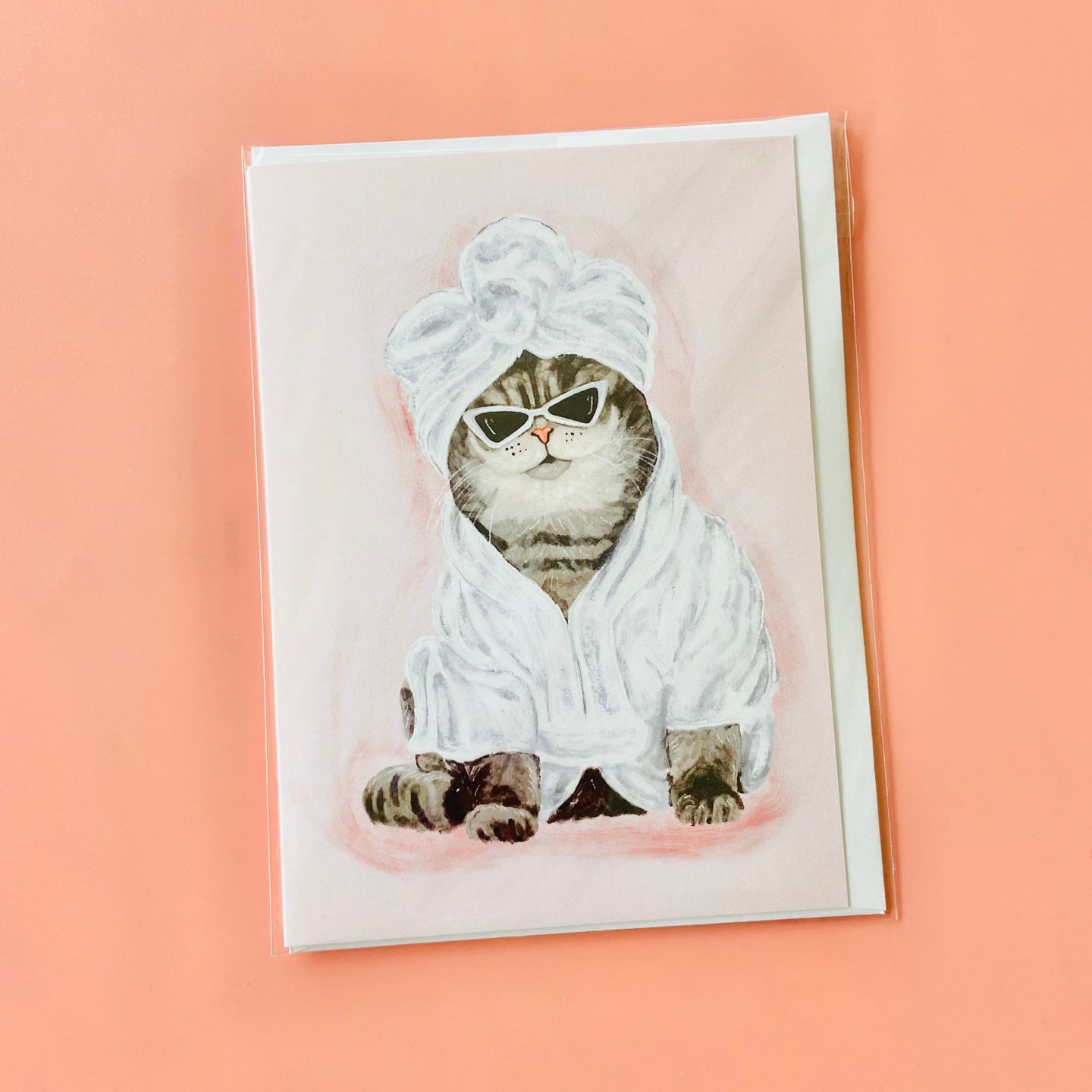 Cat’s Spa Day - Greeting card